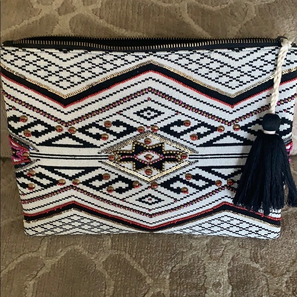 Sole Society Handbags - Sole society beaded clutch